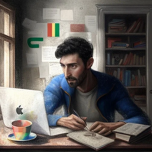 El trabajador a distancia debe contar con una serie de herramientas informáticas que le permitan mantenerse comunicado con todo su equipo. Imagen elaborado con MidJourney