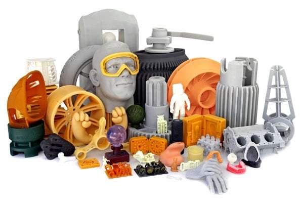 Parts made using the type of 3D printing: stereolithography. Source: 3D printing Colorado