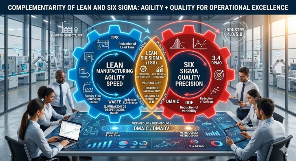 Lean Six Sigma (LSS) is an agile and quality management methodology designed to drive operational efficiency. Image developed by Gemini.