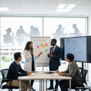 Educadores capacitándose para integrar la educación en emprendimiento en todas las disciplinas universitarias. Imagen elaborada por Gemini.