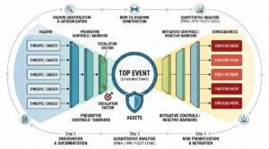 Pasos para realizar un Análisis Bow Tie. Elaborado por Gemini.